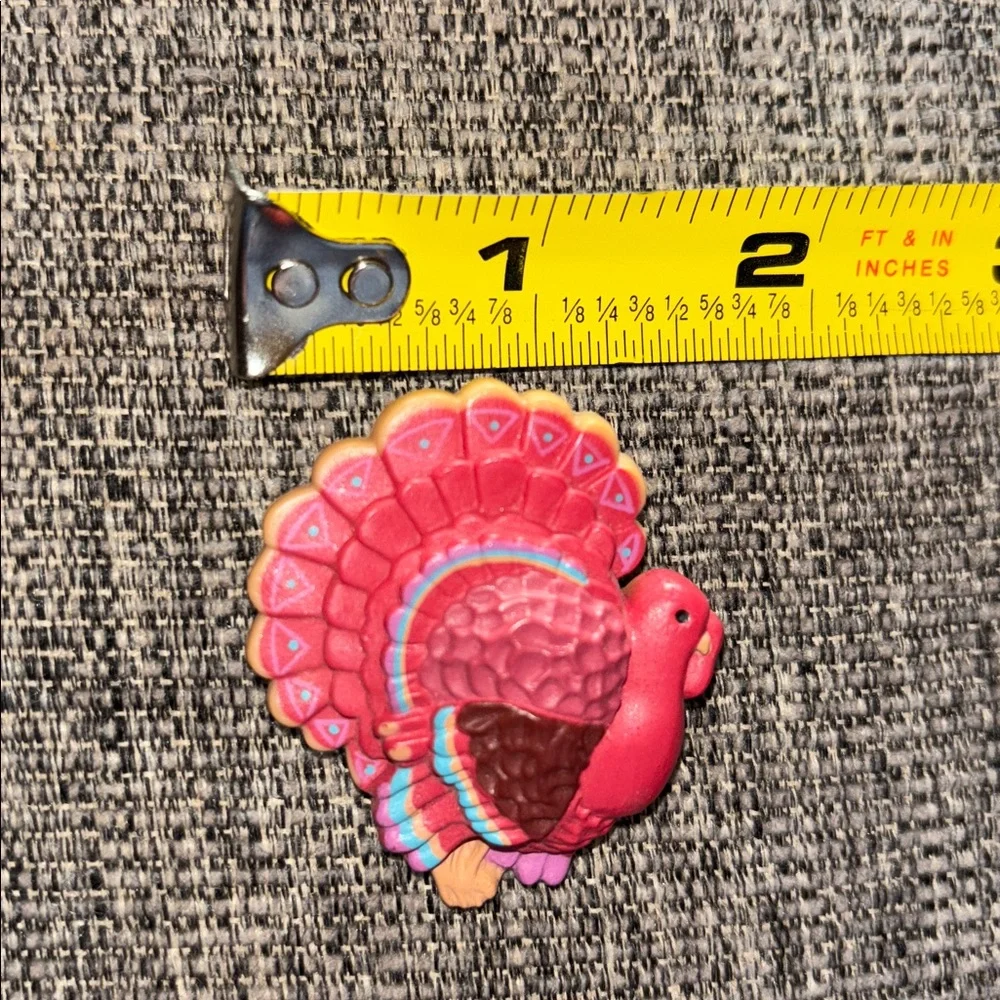 Vtg Hallmark Pin Set Halloween Witch Thanksgiving Turkey Christmas Tree Brooches